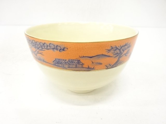 JAPANESE TEA CEREMONY / TEA BOWL CHAWAN / SCENERY / ARTISAN WORK